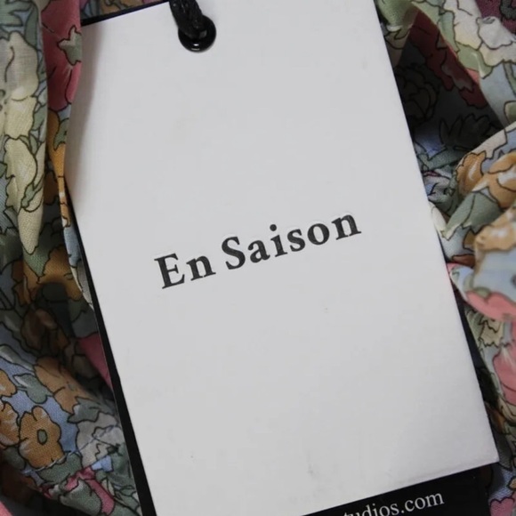 NWT EN SAISON x Revolve Floral Cotton Poplin Open Back Midi Dress Medium - Picture 8 of 9